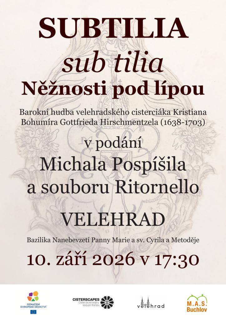 Mezinárodní sympozium o krajinářství se uskuteční ve dnech 10. - 11. září 2026, který pořádá evropská síť Cisterscapes. V rámci konání proběhne ve čtvrtek 10. září koncert barokní hudby  od 17:30 ve velehradské bazilice. Je určen pro širokou  veřejnost.
