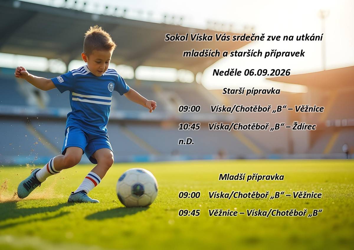 Fotbalové utkání mladších a starších přípravek