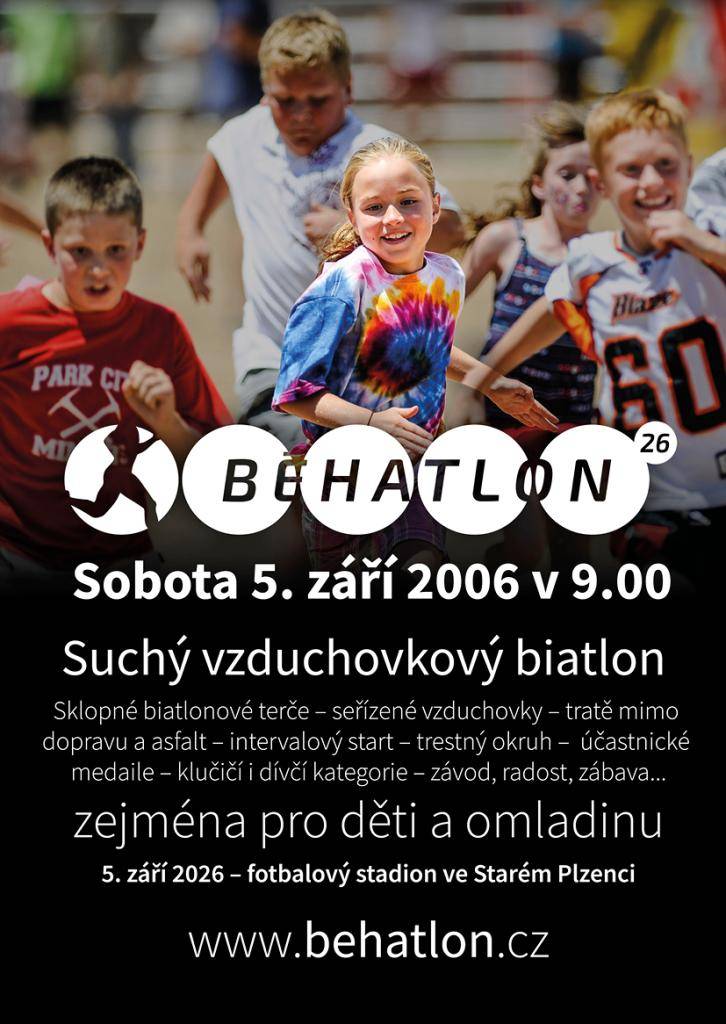 Přijďte se zúčastnit suchého vzduchovkového biatlonu.
