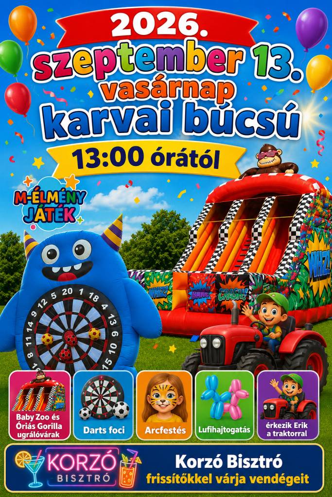 Karvai búcsú 2026. szeptember 13-án 13.00 órától