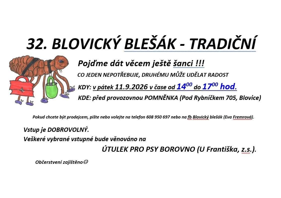 výtěžek z akce jde na útulek pro psy Borovno
