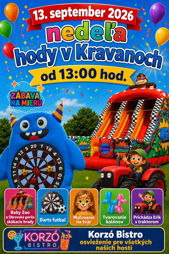 Hody v Kravanoch nad Dunajom dňa 13. septembra 2026 od 13:00