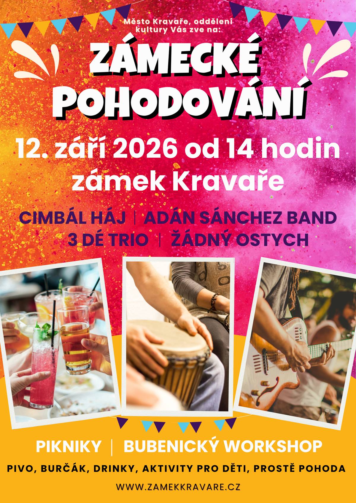 Kdy: 12. 9. 2026 od 14:00 hod. Kde: Zámek Kravaře