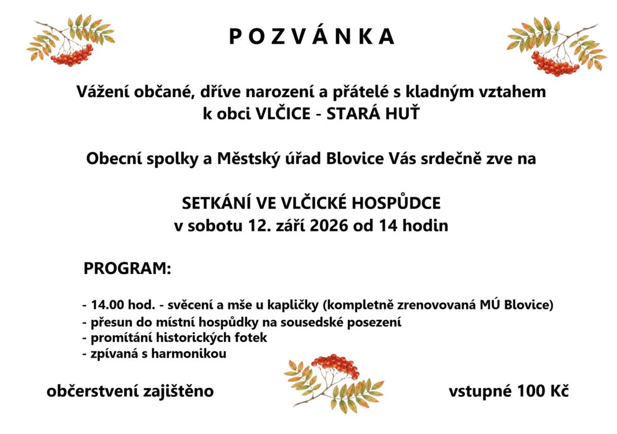 Svěcení a mše v kapličce Vlčice