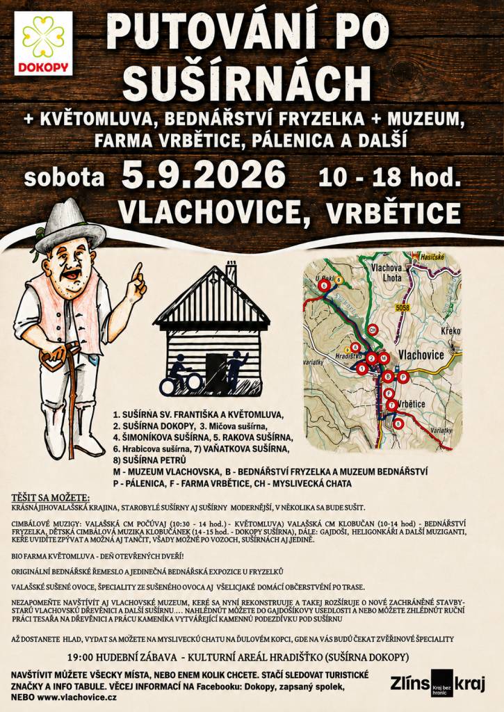 Putování po sušírnách Vlachovice 5. 9. 2026