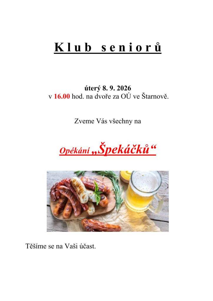 Dne 8.9.2026 od 16.00 hod.
