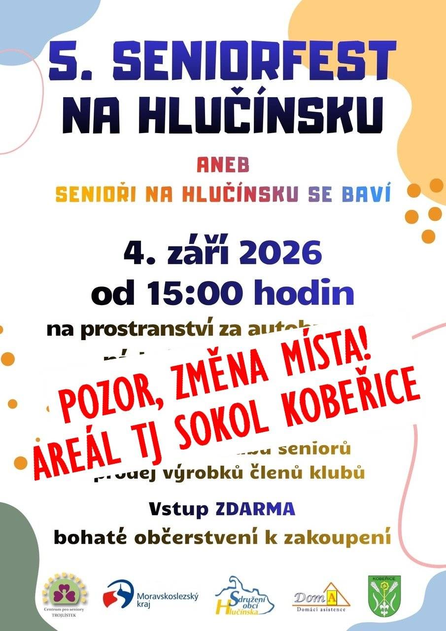 Pozor - změna místa konání - areál  TJ Sokol Kobeřice