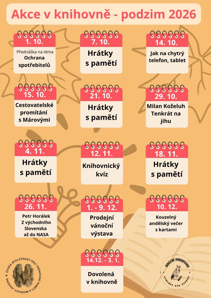 Akce v knihovně - Podzim 2026