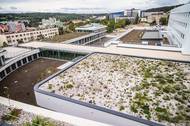 Součástí nové budovy Národního onkologického centra je i několik teras a zelené střechy.