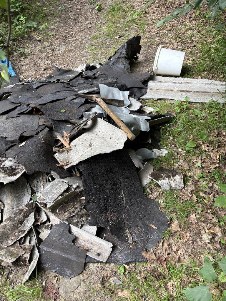 V červenci letošního roku byla pod hrází Kajloveckého rybníka směrem ke Kalvárii objevena černá skládka, na které pachatel nelegálně zanechal nebezpečný odpad s obsahem azbestu.